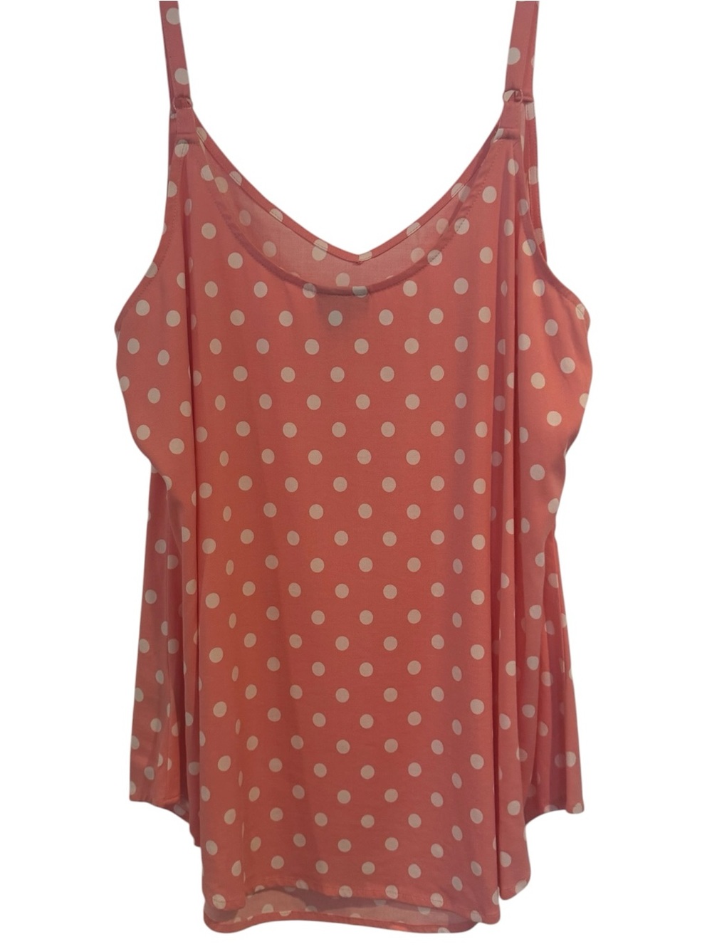 Torrid Pink White Polka Dot Spaghetti Strap Camisole Tank Torrid 0 US 12 L